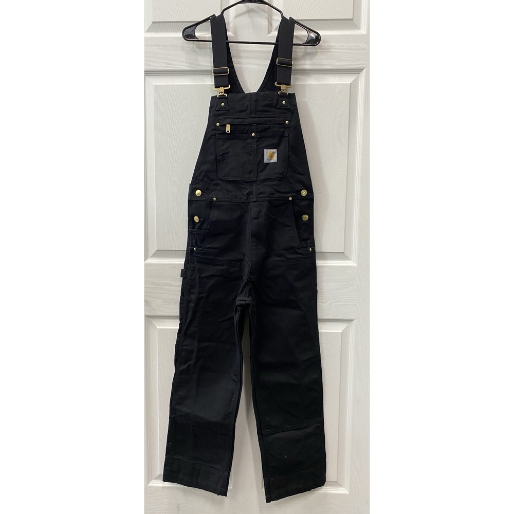 Carhartt Relaxed Fit black Overall 30x30 Workwear Style Durable Warm R01M Duck